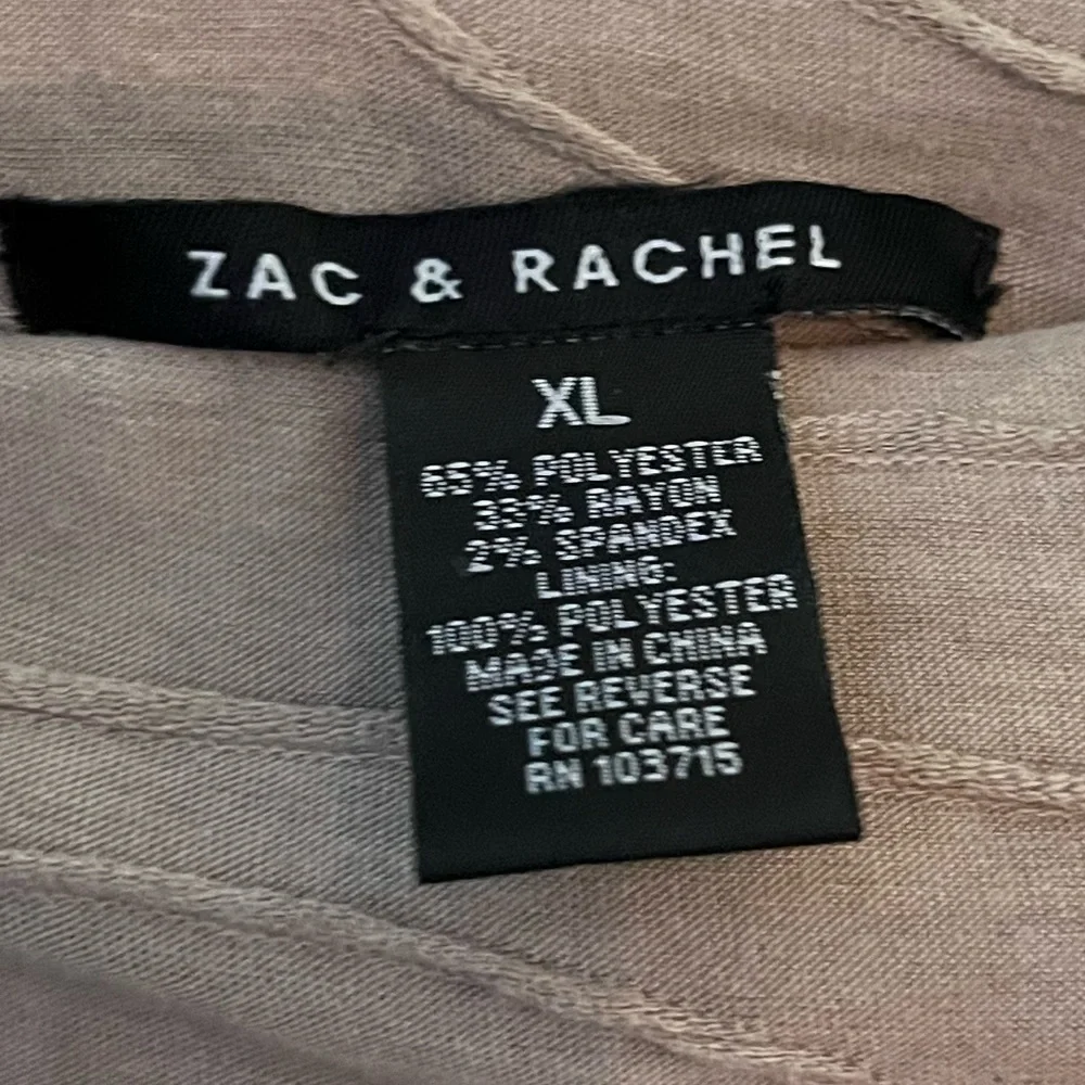 Zac & Rachel Tan Ribbed A-Line Midi Skirt
